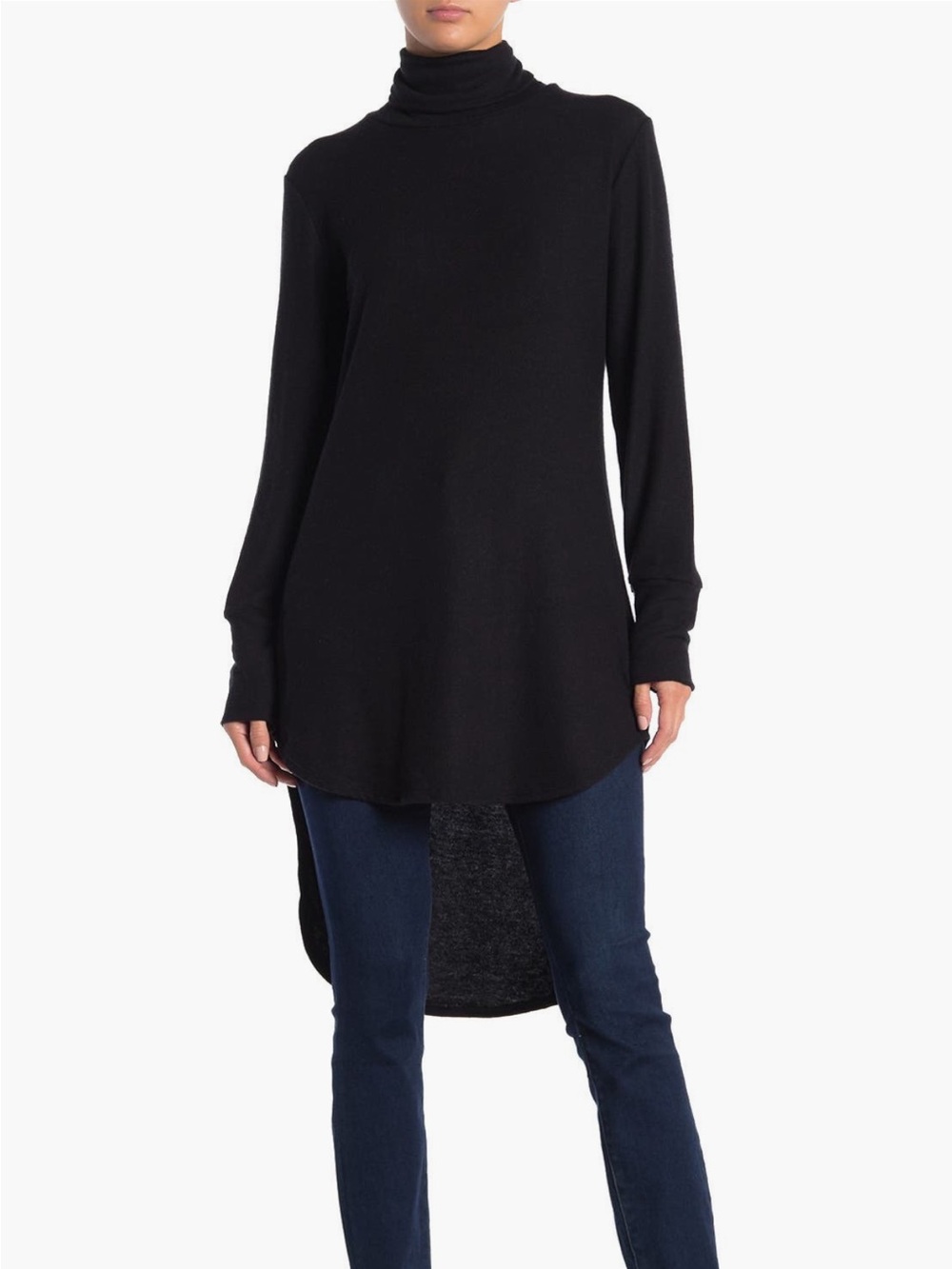 NEW Go Couture Turtleneck High-Low Sweater